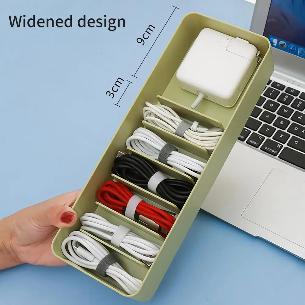 Hard Data Cable Power Cord Storage Box Dust-proof Multi-purpose Large Space Desk Moisture-proof Charging Cable Organizer Box