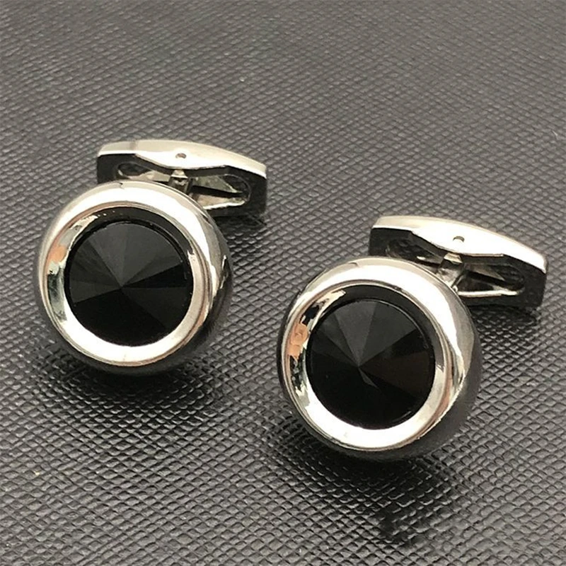 FLEXFIL Luxury shirt cufflinks for men's Brand cuff buttons cuff links gemelos High Quality crystal wedding abotoaduras Jewelry