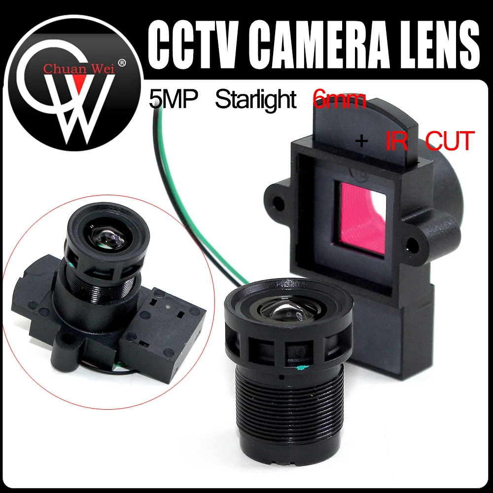 5MP StarLights 6mm obiektyw 1/1/2 "+ M12 IR Cut dla przetwornik obrazu IMX327 , IMX307 , IMX290 , IMX291 kamera moduł PCB