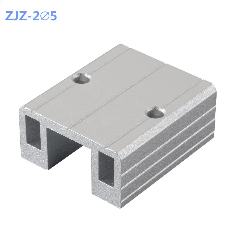 Mechanical Fixture Fittings Aluminum Strip single groove/double Groove connection fixing block through hole ZJZ-2 5/M5
