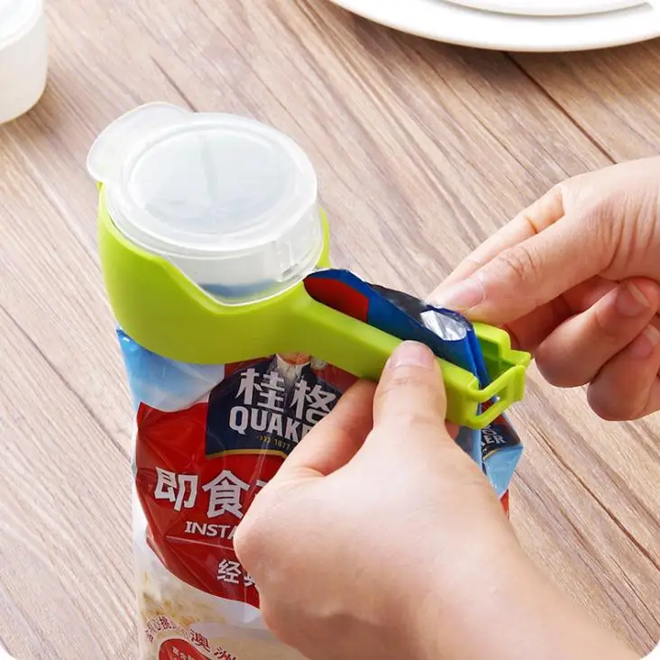 Creative Reuseable Plastic Sealing Clip Snack Fresh Food Storage Sealing Bag Cap Kitchen Storage Preserve Sealing Clip SN3149