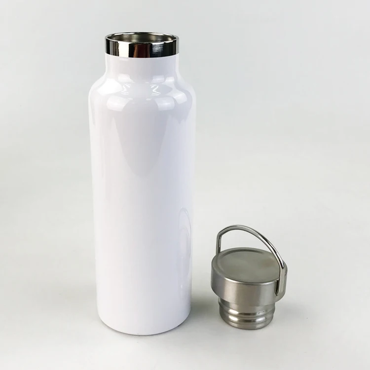 600/750ml Sublimation Blank Stainless Steel Wide Mouth Drinking Water Bottle Sports Cycle Outdoor Thermos Flask Drink Bottle