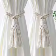 Macrame Curtain Tiebacks