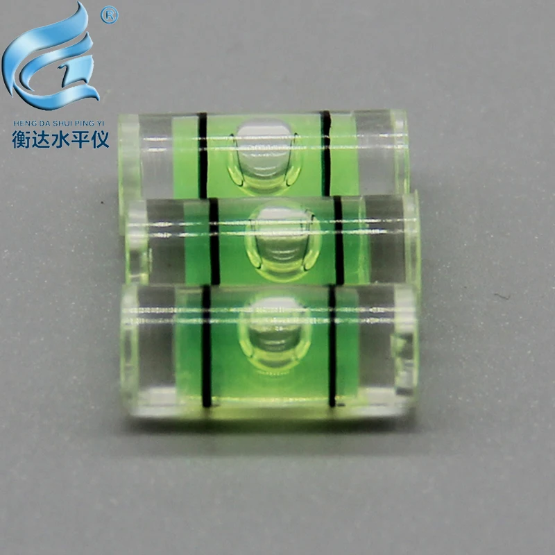Nivel de burbuja horizontal cilíndrica, burbuja horizontal de alta precisión, 6x15mm, 100 unids/lote