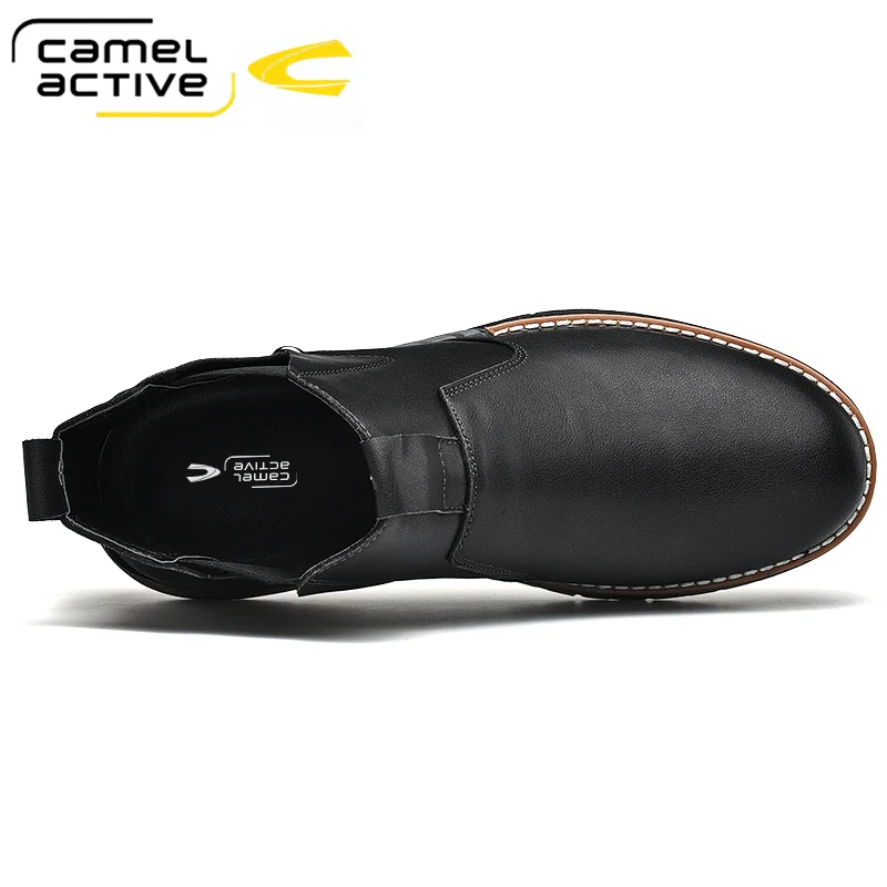 Camel Active Luxury Genuine Leather Casual Classic Basic Men\'s Boots Fashion New Boots Men Basic Boots Winter Comfy Men Shoes