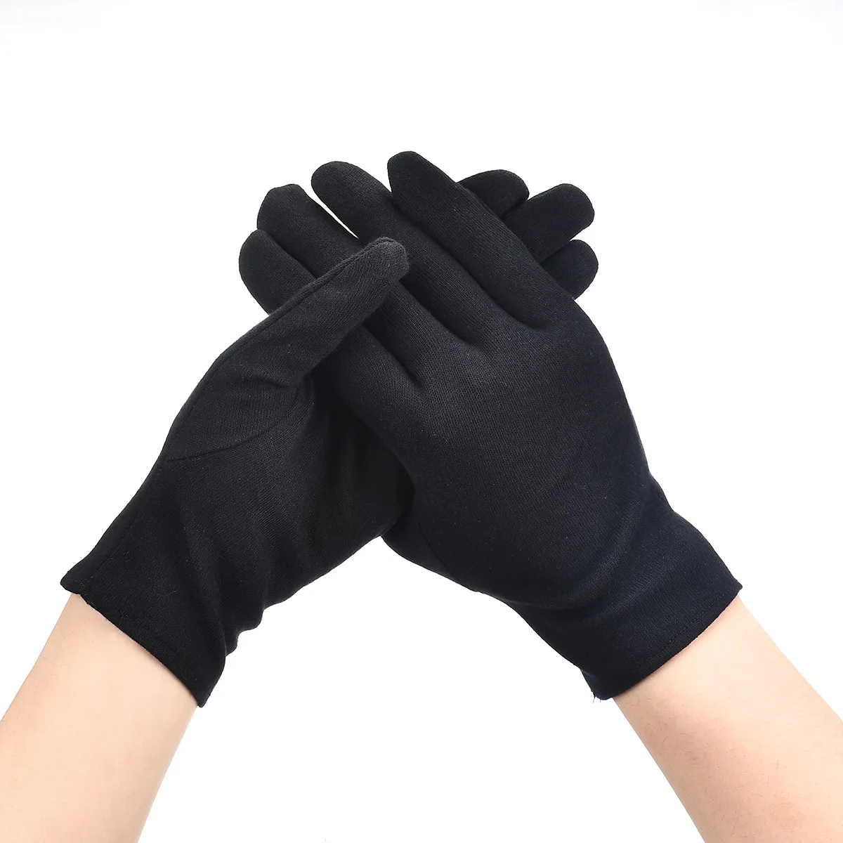 1 Pairs Women Men Gloves Black White Etiquette Thin Gloves Stretch Sunscreen Gloves Dance Tight Jewelry Gloves Driving Gloves