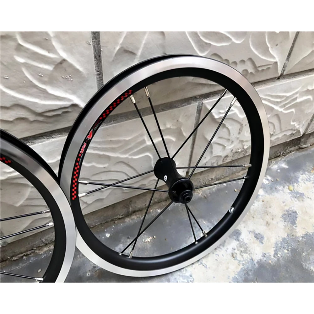 Litepro 14 inch 16 inch Bike Wheels Wheelset Folding Bicycle 412 / Outer Three Shift Wheel Set Outer Three Speed Wheel Set