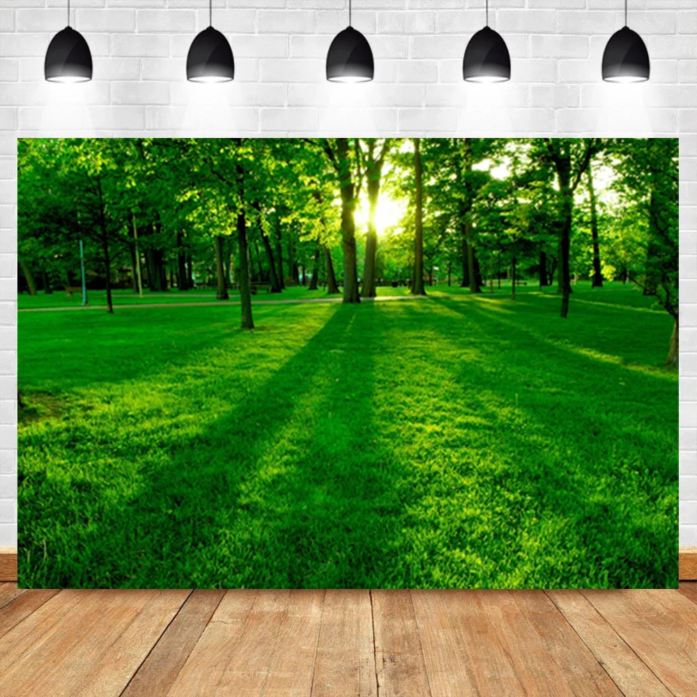 المناظر الطبيعية الغابات الخضراء خلفيات للتصوير الفوتوغرافي الطفل حفلة عيد ميلاد ديكور صور خلفية التصوير الفوتوغرافي لاستوديو الصور