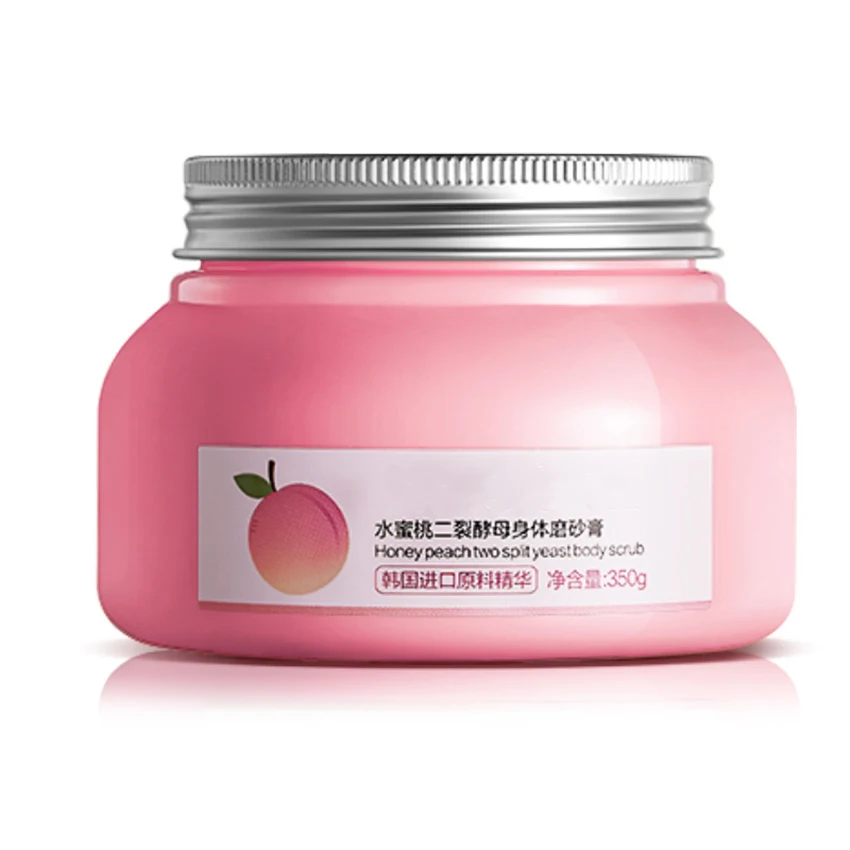 พีช Dichotomous ยีสต์ Body Scrub 350G Exfoliating Body ขัด,ช่วยผลัดเซลล์ผิวชุ่มชื่น,ทำความสะอาดลึก