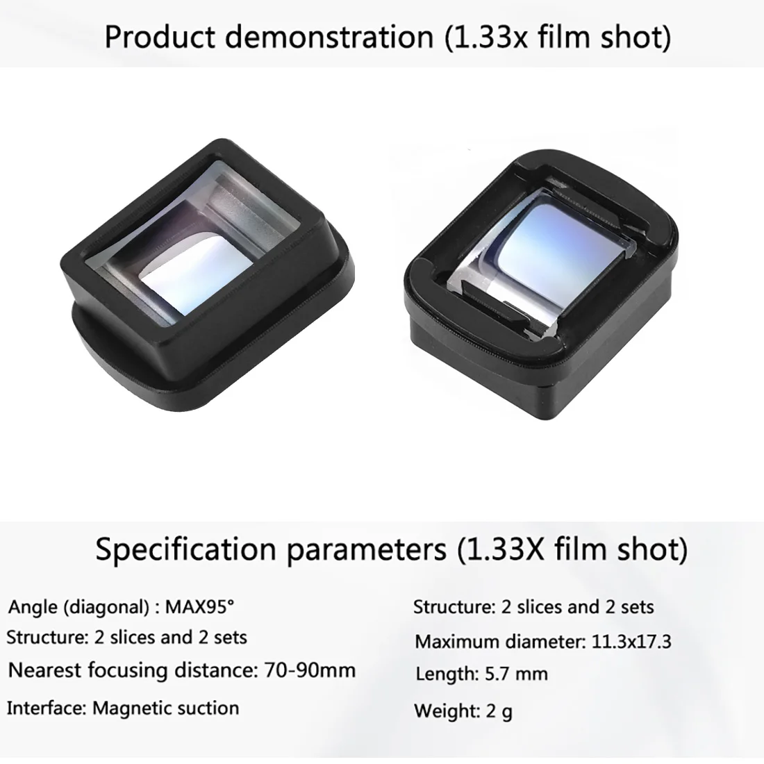 Lensa sudut lebar/1.33x kamera Video Anamorphic lensa cahaya magnetik untuk DJI Osmo saku/Pocket2 bioskop genggam Gimbal telefoto