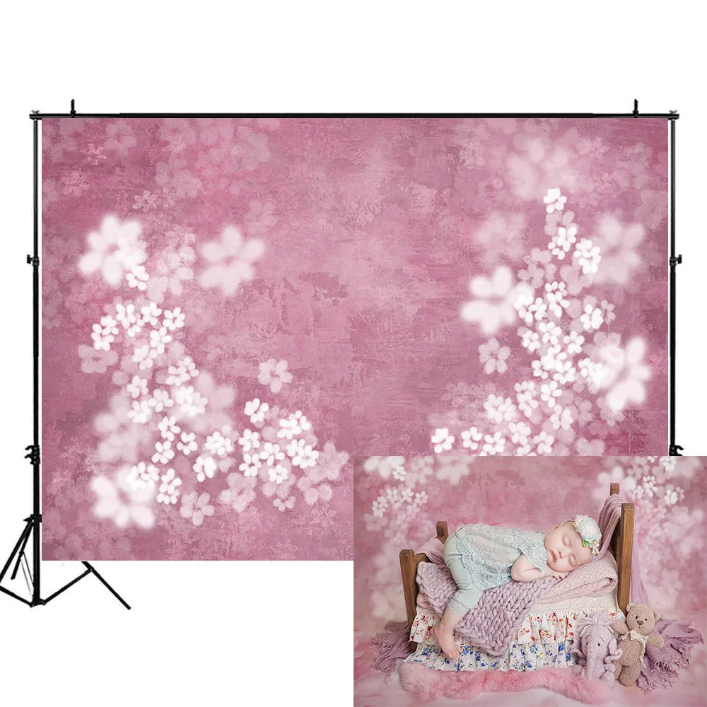 写真の背景,手描きの花,赤ちゃんのポートレート写真,1歳の誕生日のケーキの写真,背景