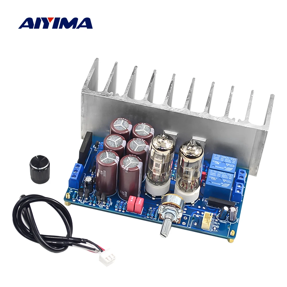 

AIYIMA HiFi LM1875 Amplifier Audio Board 30Wx2 Preamp 6J3 Tube Amp Bile Preamplifier Home Theater Sound Stereo Amplifiers