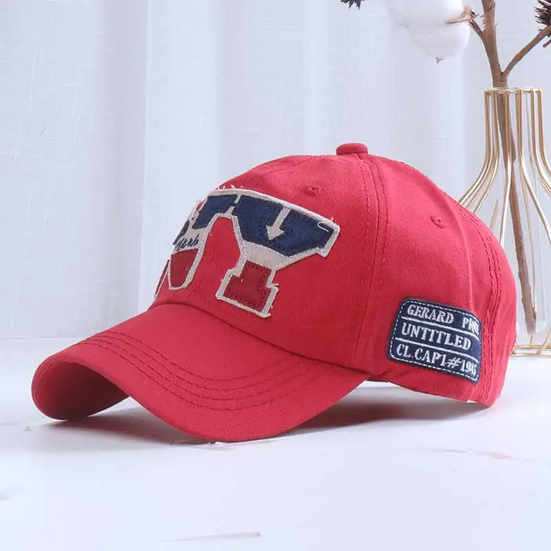 2021 New Letters Baseball Caps 3D Embroidery NY Cotton Denim Adjustable Cap Hat Spring Autumn Outdoor Snapback Cap Men Women Hat