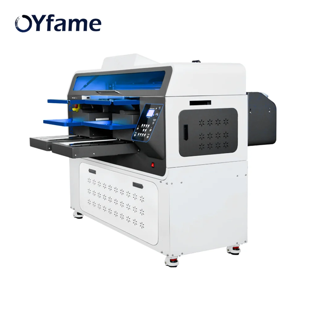 OYfame A3+ Flatbed Printer DTG Printer T shirt Printer With 4720 Printer head  Double location Printer For T shirt Printing