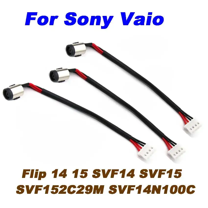 1-5Pcs NEW DC Power Jack Cable Socket Wire connector For Sony Vaio Flip 14 15 SVF14 SVF15 SVF152C29M SVF14N100C