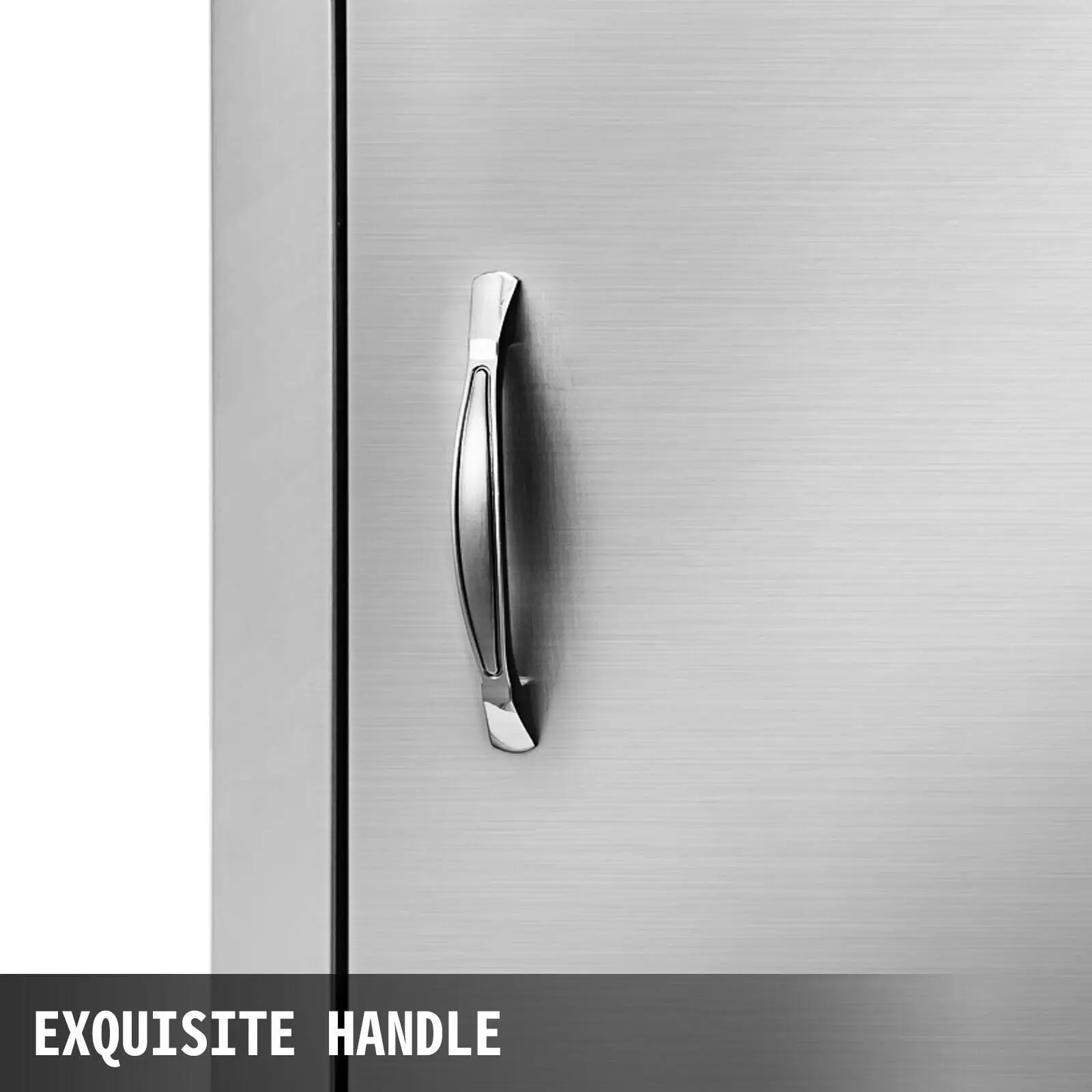 VEVOR Multi-Size BBQ Island Single Doors W/ Handle Magnet Block Stainless Steel Durable for Any Weather Outdoor Kitchen Cabinet