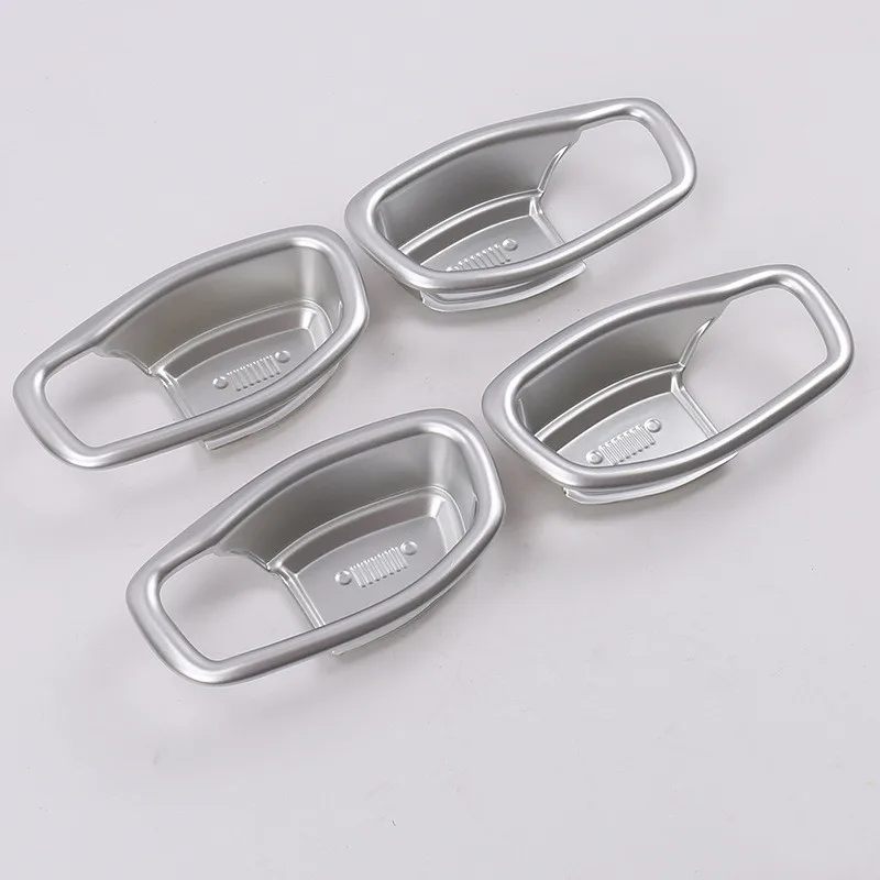 ABS Matte Car Interior Armrest Handle door bowl Cover Styling Accessories Stickers 2015 2016 2017 For Jeep Renegade
