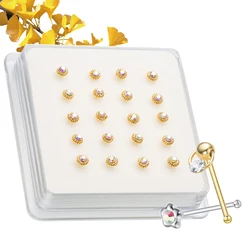 New Arrival 925 Sterling Silver Classic Different Design  Nose Stud Piercing Jewelry Pircing Nariz Percing Nez Bijoux De Corps