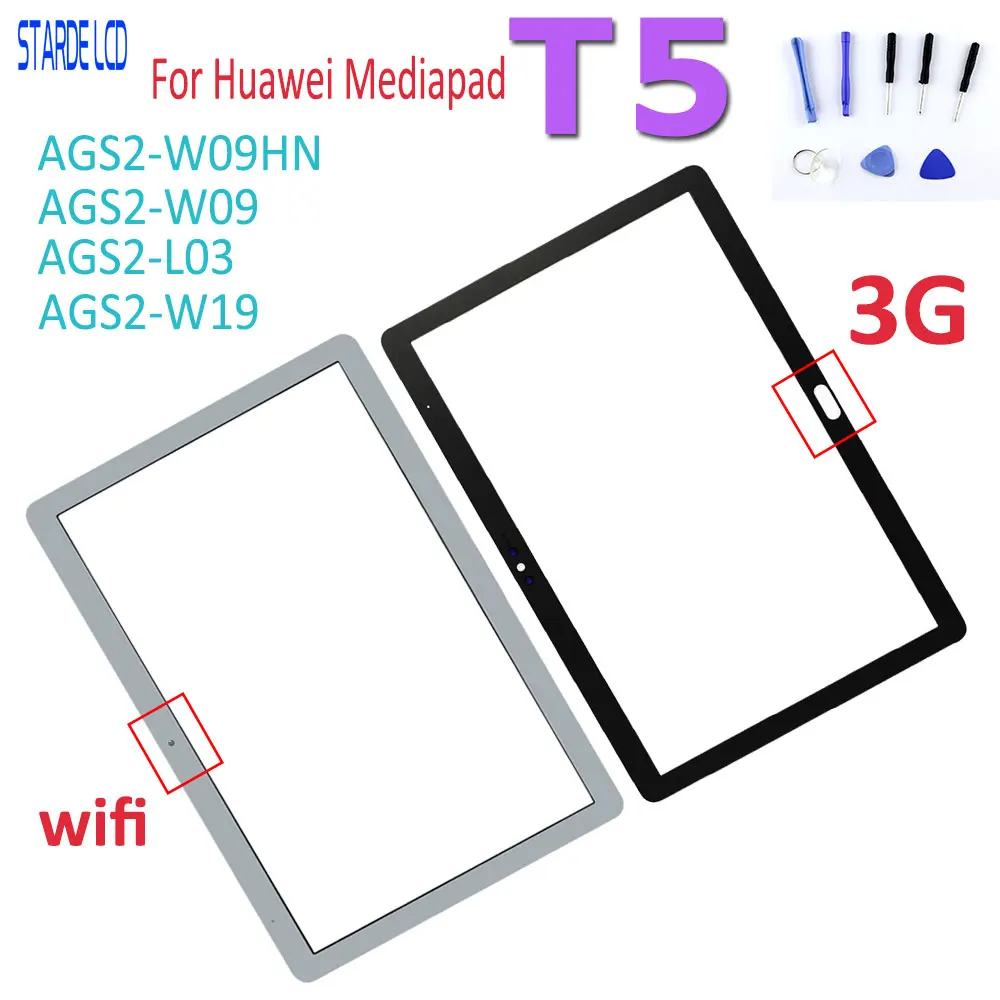 

10.1” Touch for Huawei MediaPad T5 L09 AGS2-W09 Touch Screen Front Glass Outer Glass Lens Panel Replacement AGS2-L03 AGS2-W19