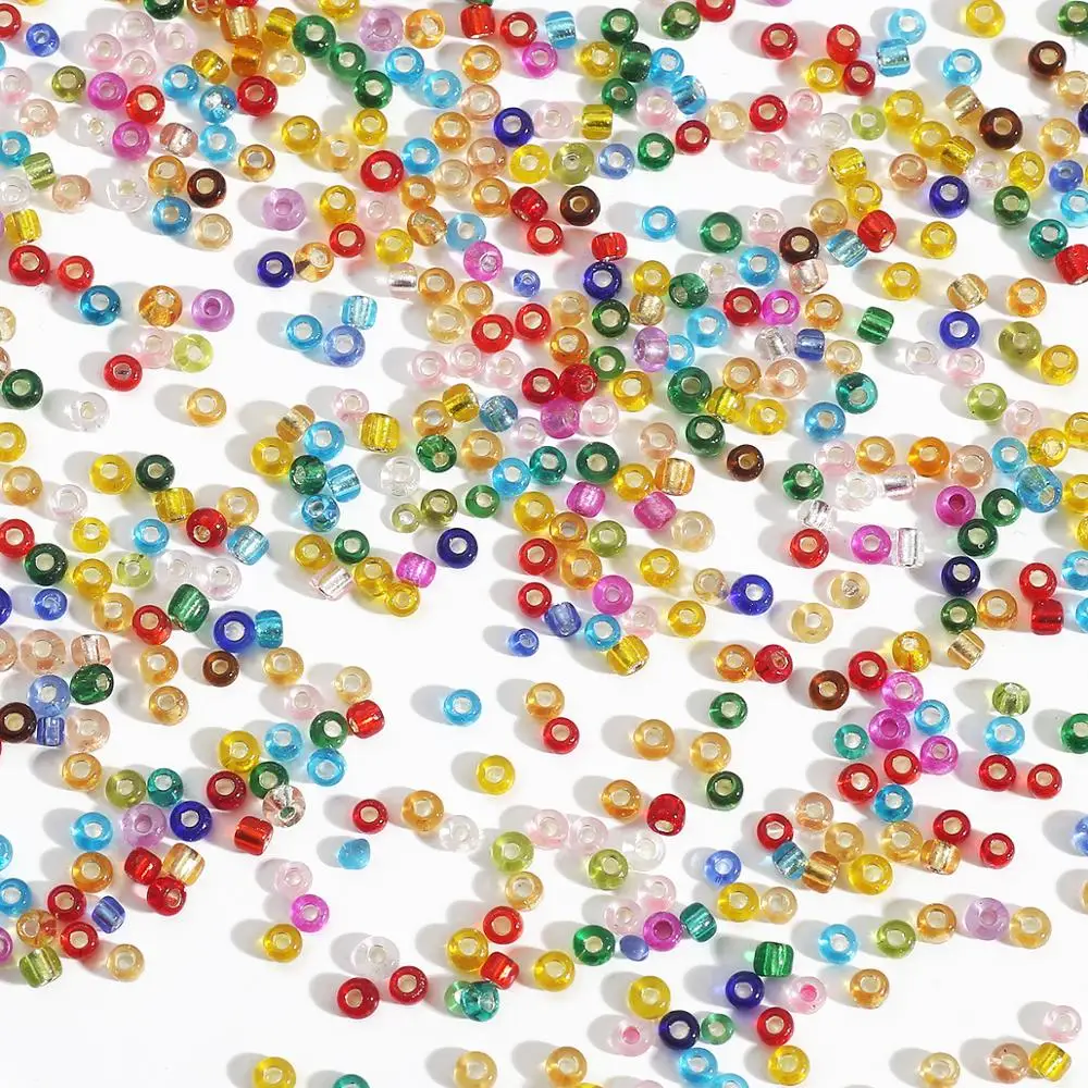 1000Pcs 12/0 2mm Silver Lined Color Round Glass Seed Garment beads Czech Spacers Beads For Sewing Needlework Jewelry Making