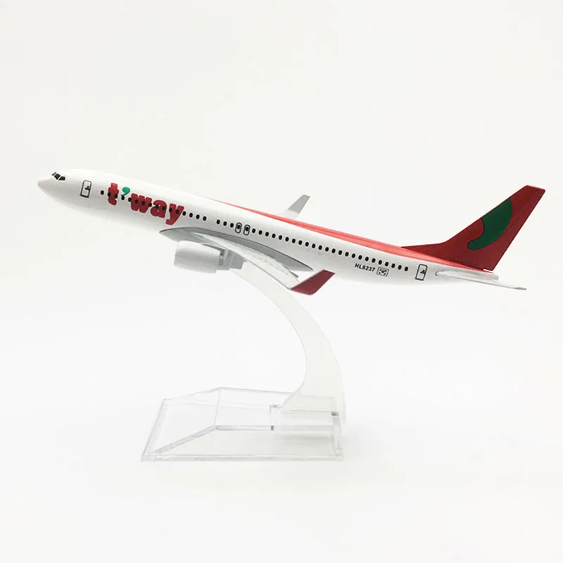 

16CM 1/400 SCALE Boeing B737 t'way airline airplane model toys aircraft diecast aviation alloy plane gifts kids