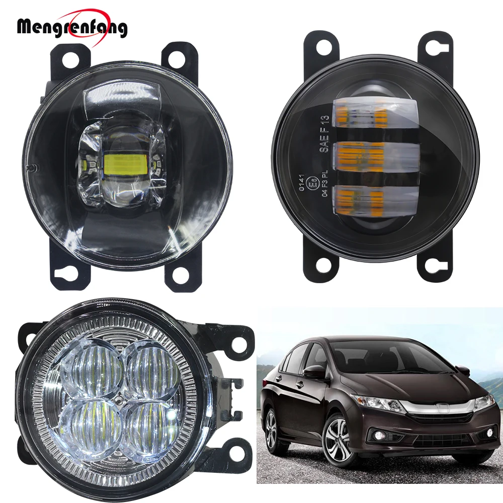 

Car LED Lens Fog Light For Honda City Grace Ballade 2014-2018 Auto Front Bumper Fog Lamp Daytime Running Light DRL High Bright