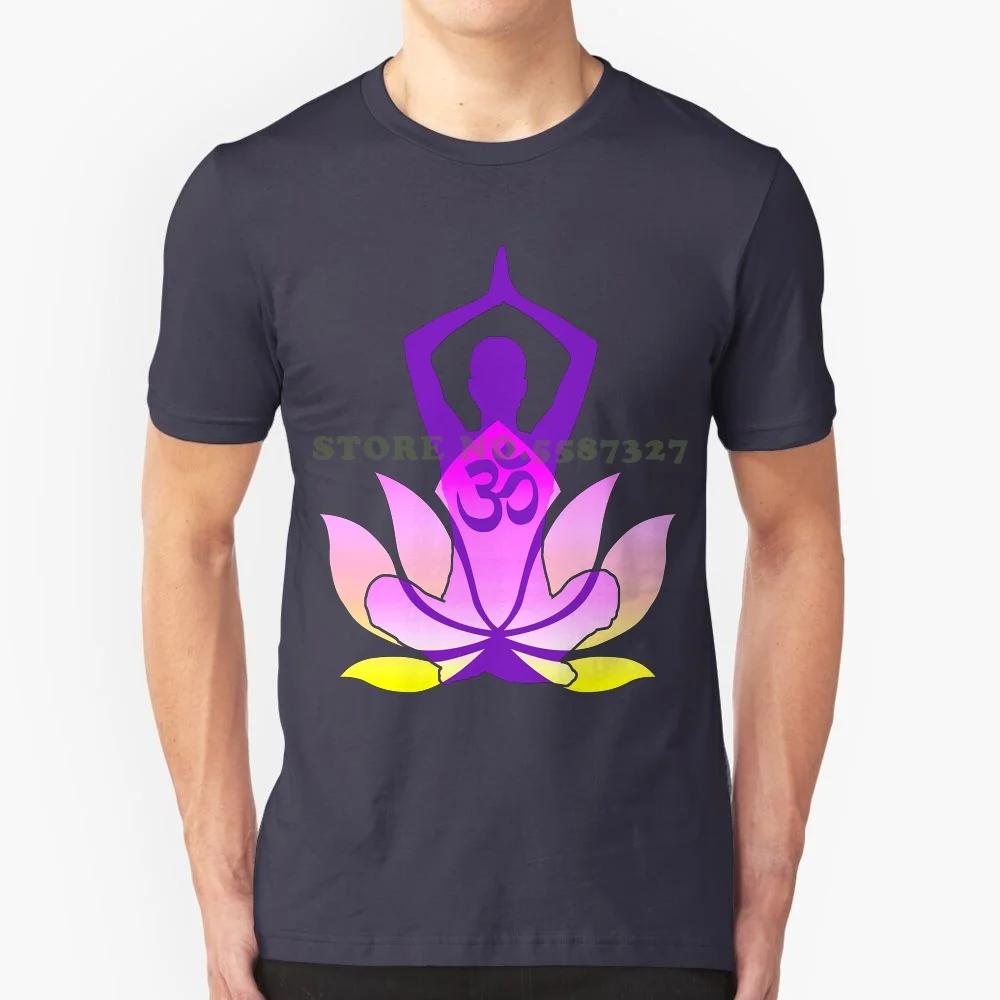 Short Sleeves 100% Cotton Om Namaste Lotus Flower Yogatraining Men's Graphic T Shirt