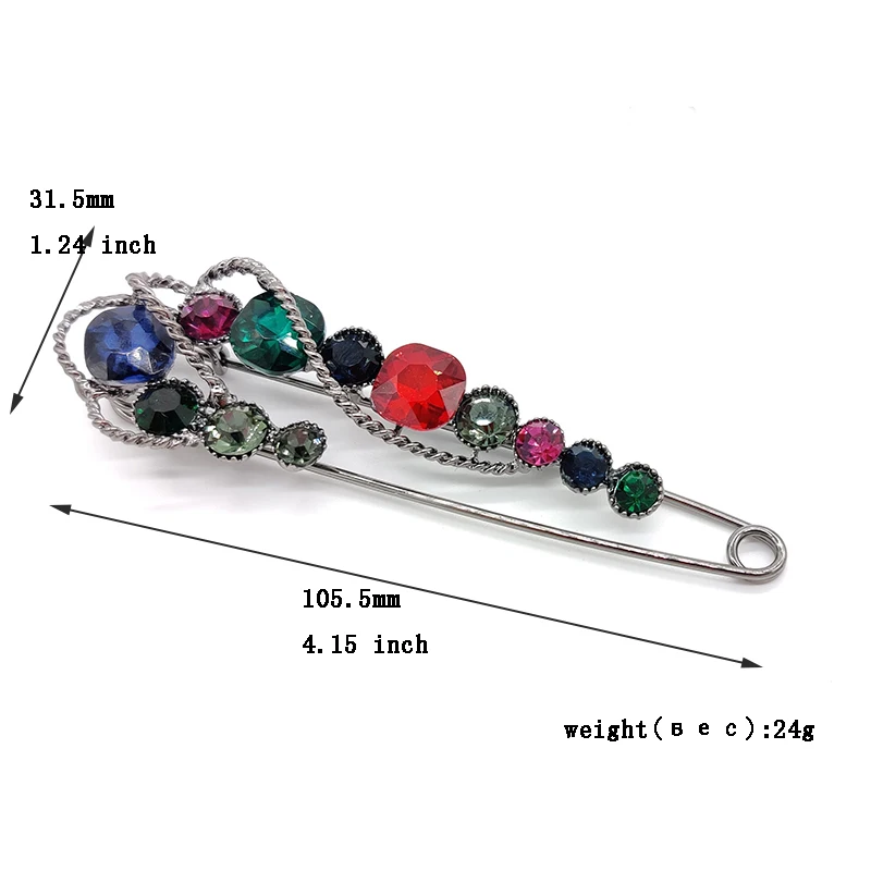 PD BROOCH Fashion High-end Retro Stone Gem Brooch High Quality Exquisite Ladies Brooch Enamel Pin Pins Wholesale