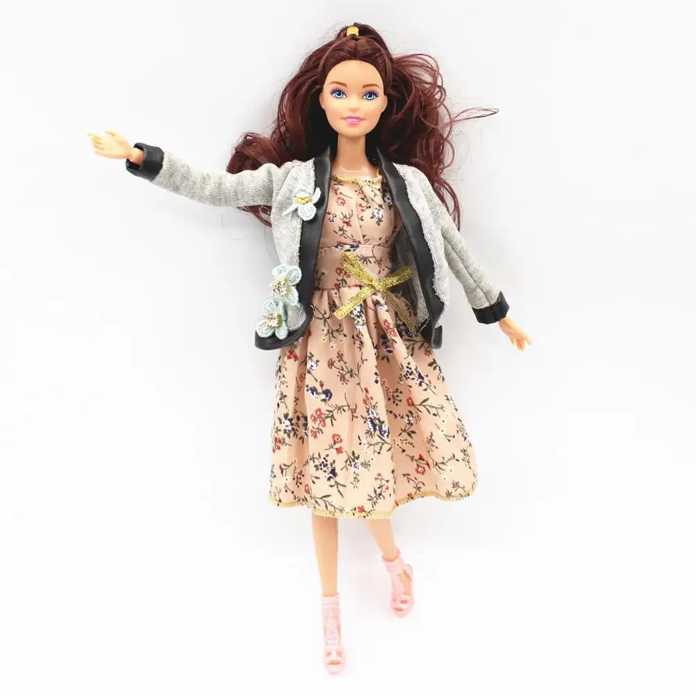 1/6 Doll Clothes Fashion Daily Wear Casual Outfits Suit Autumn Clothes Coat Party Skirt Floral Dress for Doll Accessories