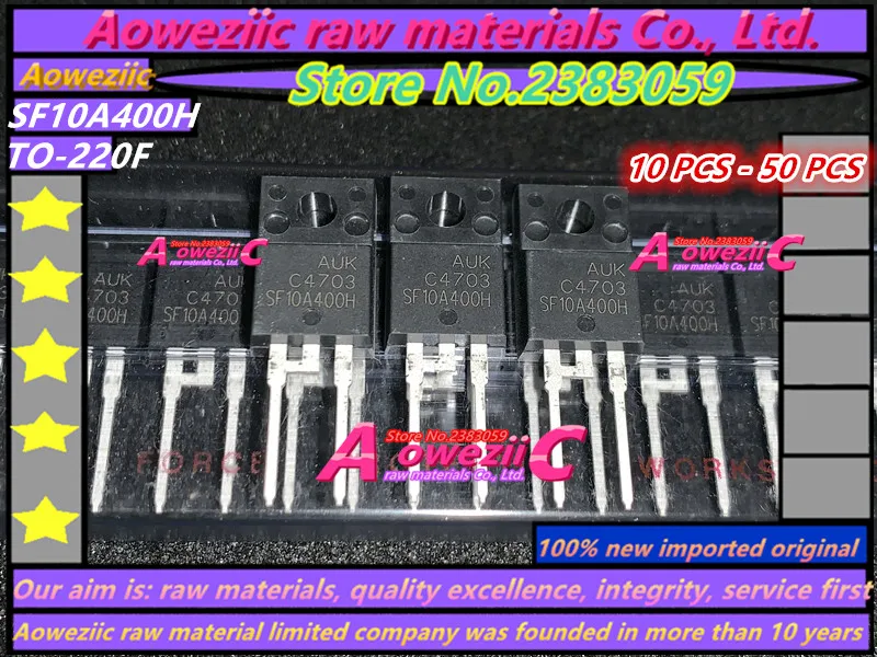 Aoweziic 10 sztuk-50 sztuk 100% nowy importowane oryginalne SF10A400H TO-220F LCD TV plazmowa dioda szybkiego odzyskiwania 10A 400V