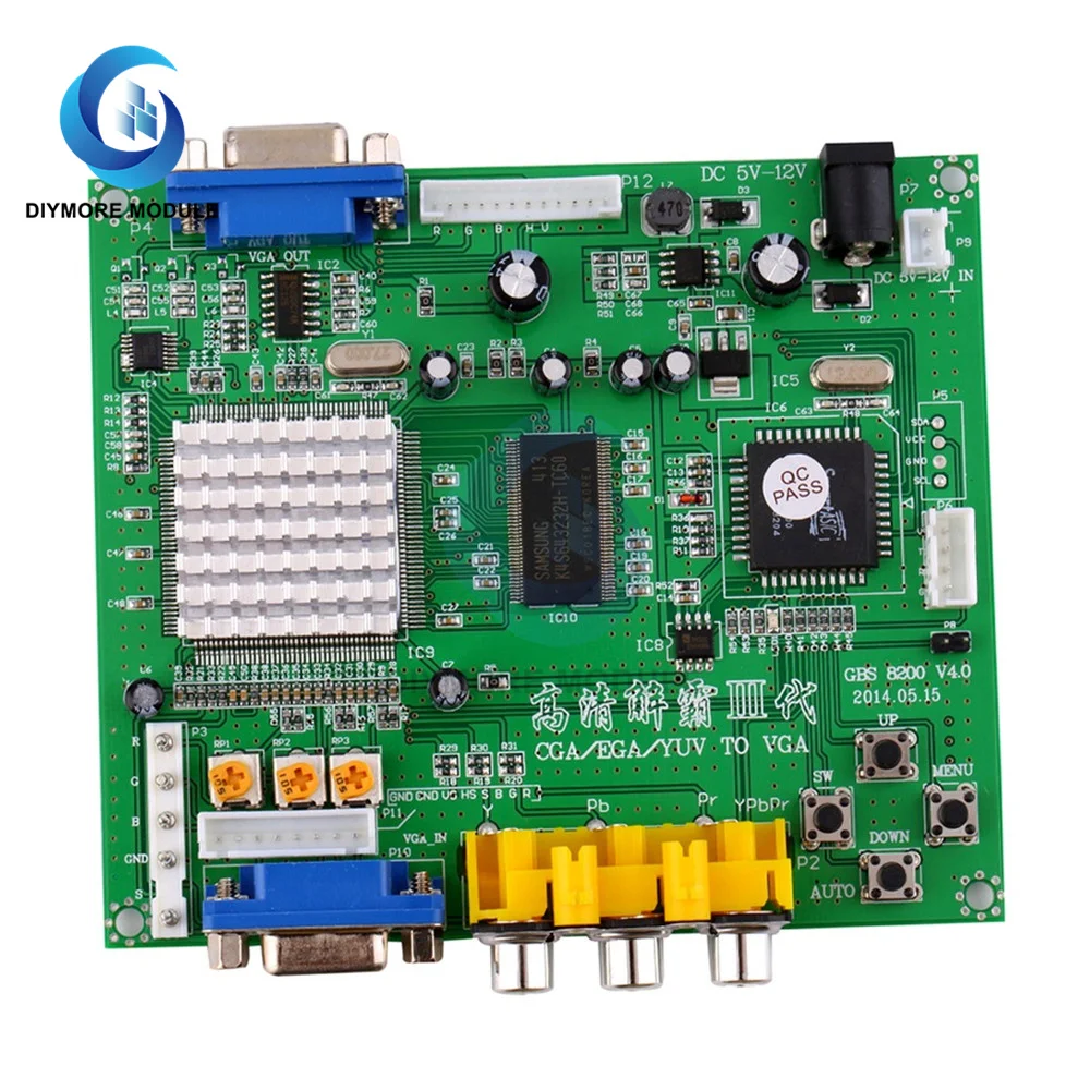 Arcade Game Rgb/Cga/Ega/Yuv Naar Dual Vga Hd Video Converter Adapter Board GBS-8200
