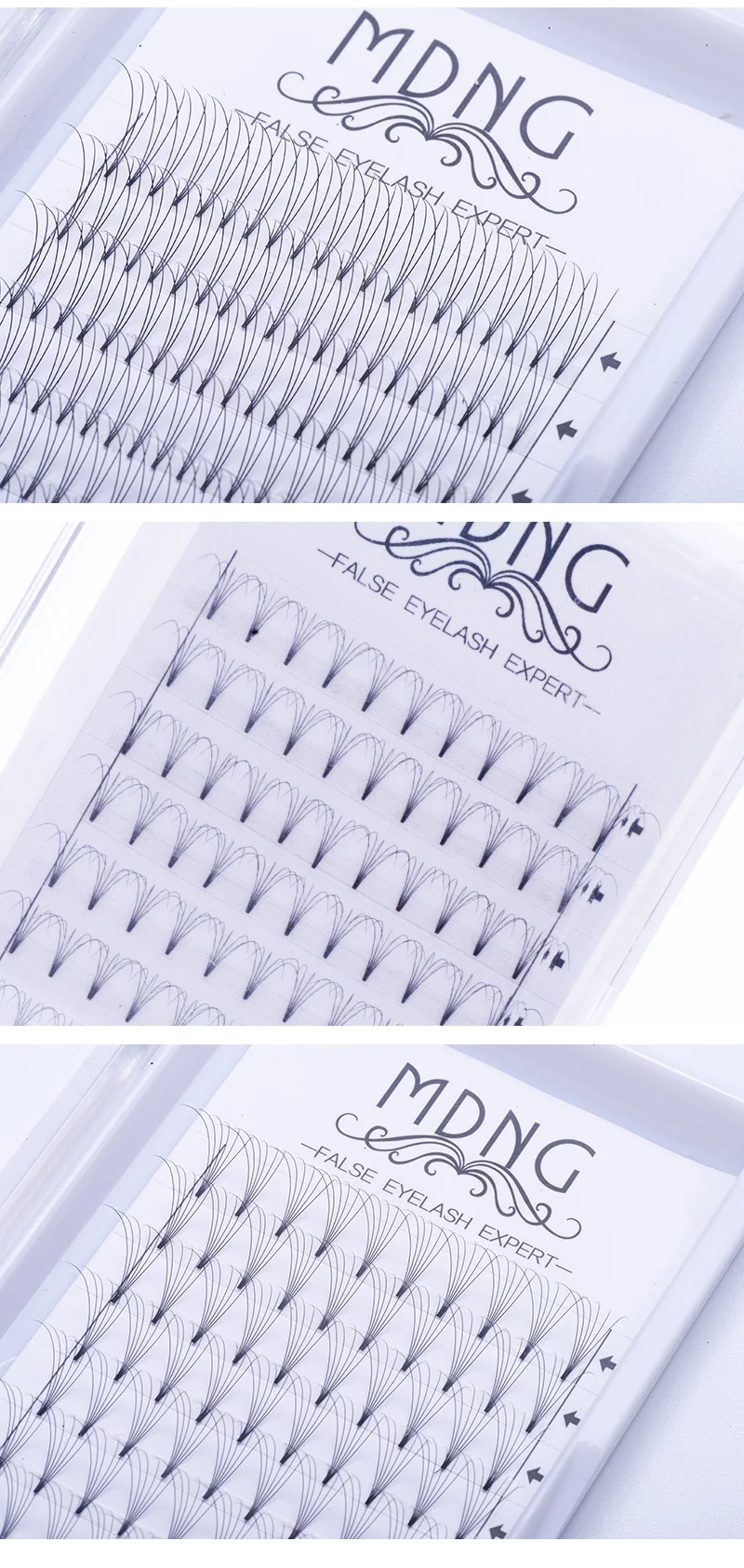 MDNG Eyelashes Premade Wide Fans 3d/4d/5d/6d/ Short Stem Russian Volume Professional Eyelash Extensions Faux Mink