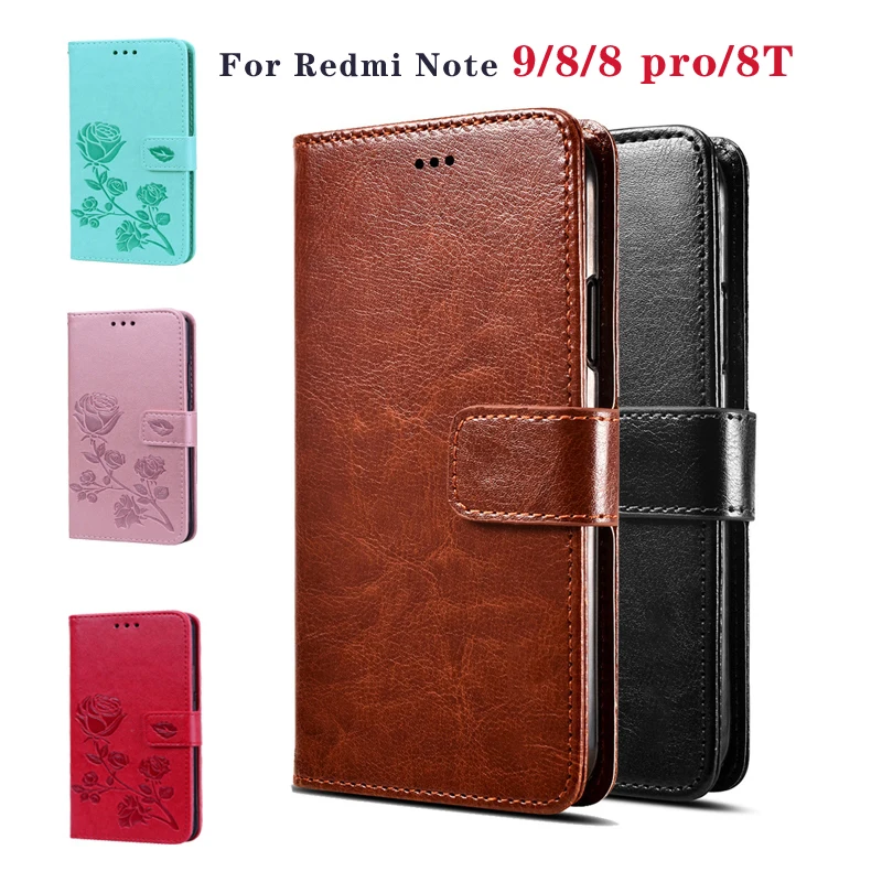 

For Xiaomi Redmi Note 8T 9 Case Flip Leather Wallet Screen Protector Cover For Redmi Note9 Note8 Case Book Coque Funda Bag