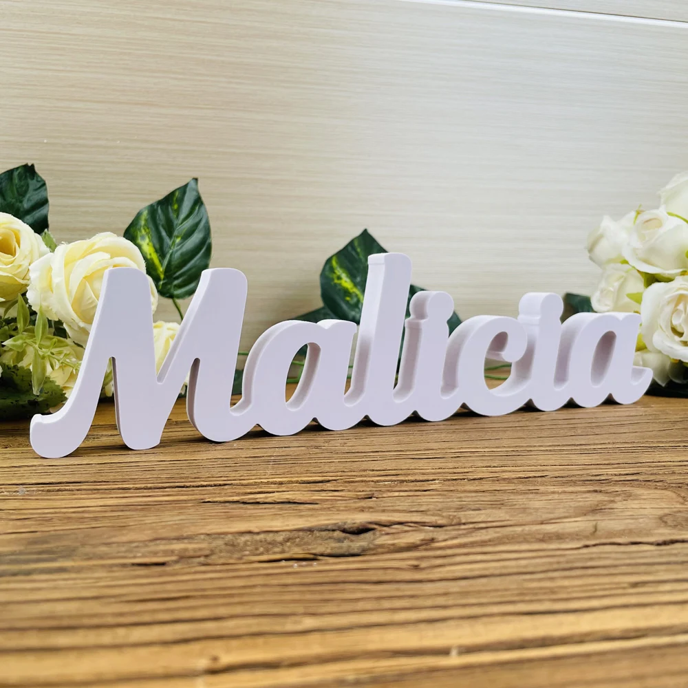 Customization Wood Standing Letters Sign Decorations Personalised Mariage Birthday Party Decorations Children\'s Name Wall Letter