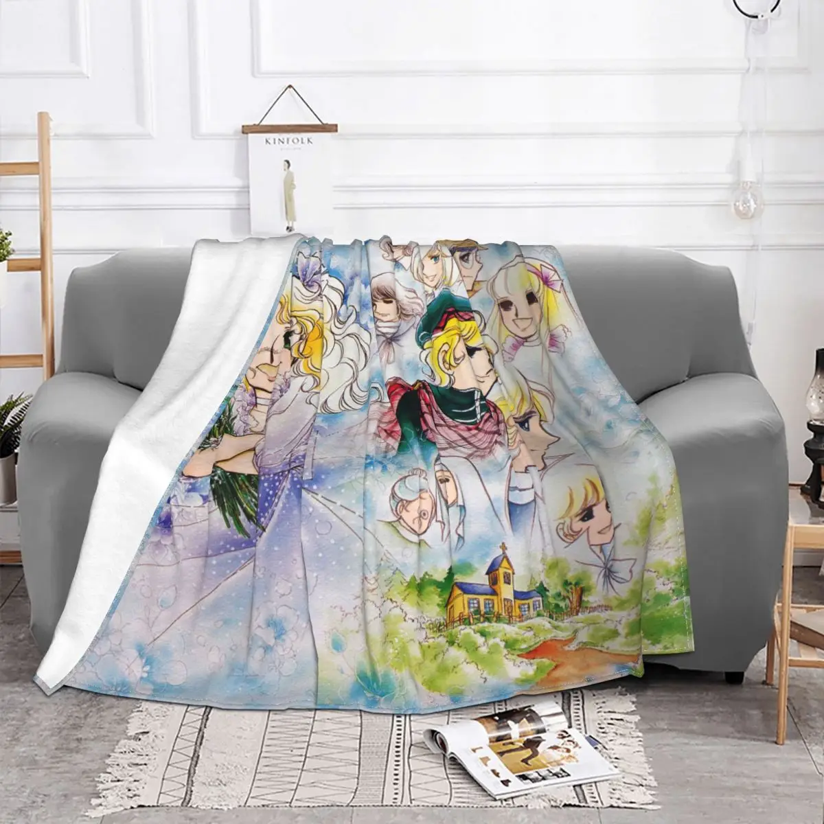 Candy Candy Anime Blanket Cover Japanese Anime Flannel Throw Blankets Bedding Couch Printed Soft Warm Bedspread