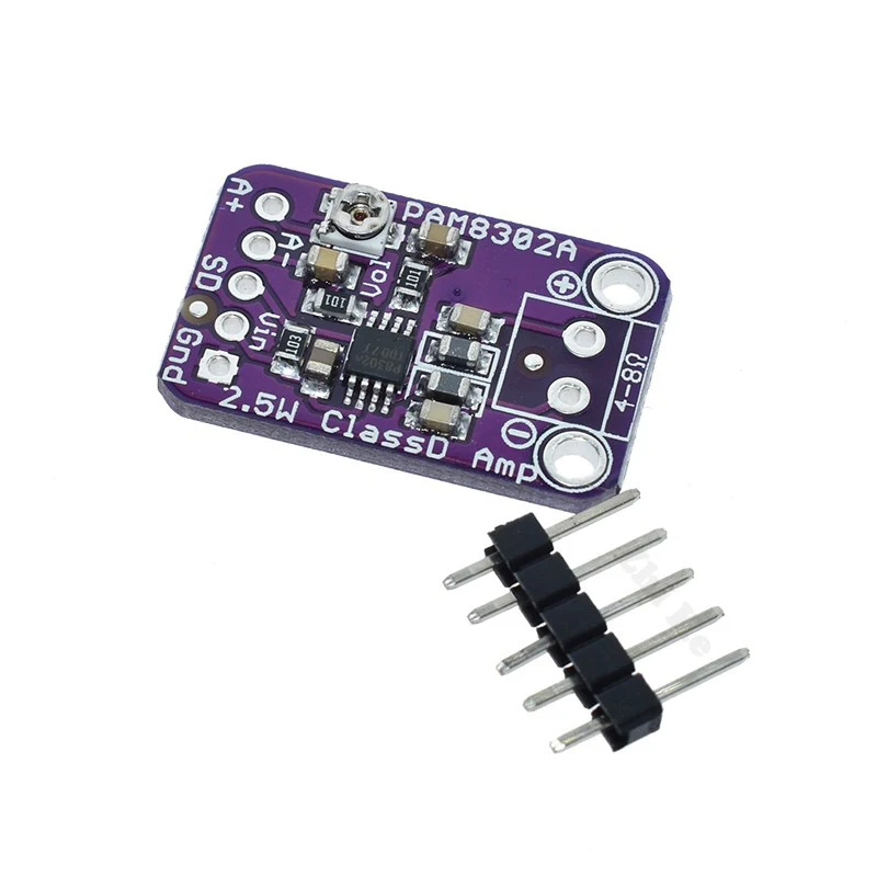 CJMCU8302 PAM8302A 2.5W Single Channel Mono Class D Amp Audio Stereo Amplifier Module Development Board with Pin