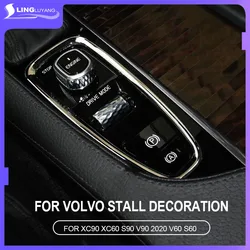 Center Console Car Armrest Gear Stall BrakeHand Frame Decoration Cover Trim Chrome NEW For Volvo XC90 XC60 S90 V90 V60 s60