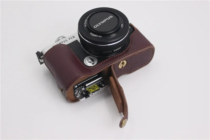 本革ケースカメラバッグハーフボディカバーオリンパスペン E-P7 EP7