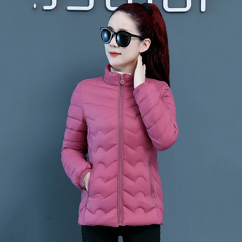 

2022 New Autumn Winter Jackets Female Women's Lightweight Down Padded Jacket Short Outerwear Slim Warm Overcoat 3XL