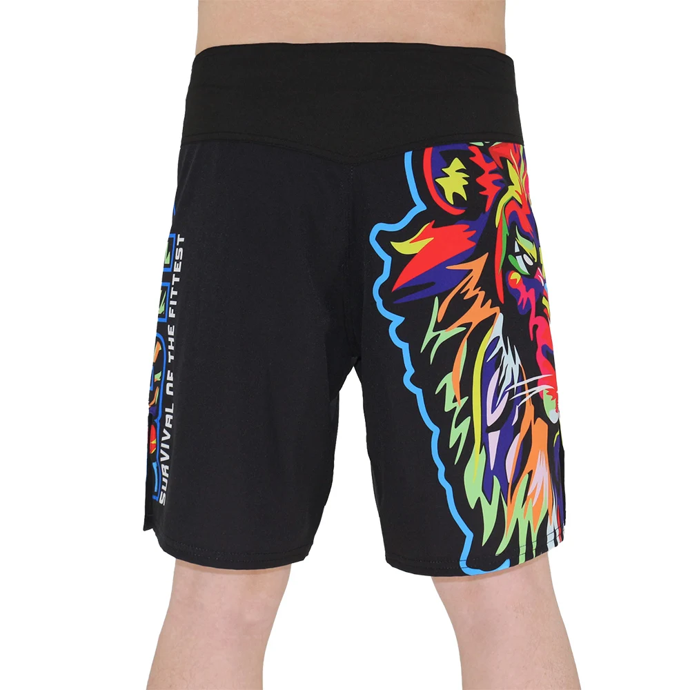 SOTF MMA tecnología geométrica cabeza de serpiente Fitness transpirable boxeo pantalones cortos Tigre Muay Thai mma pantalones cortos kickboxing lucha sanda