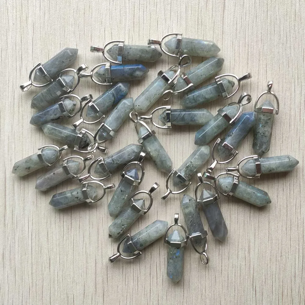 Wholesale Assorted Natural Stone Mixed Pillar Charms