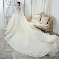 2026 Shining Sequins Luxury Wedding Dress With Sweep Train Elegant Boat Neck  The Shoulder Ball Gown Vestido Noiva Customized - Image 5