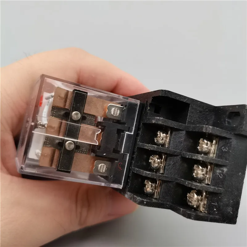 1PCS HH63P LY3NJ JQX-13 Relay 220v24v 12v 12 Volt AC/DC 10A 11PIN Silver Contact Electromagnetic Coil Micro Mini Relay WITH Base