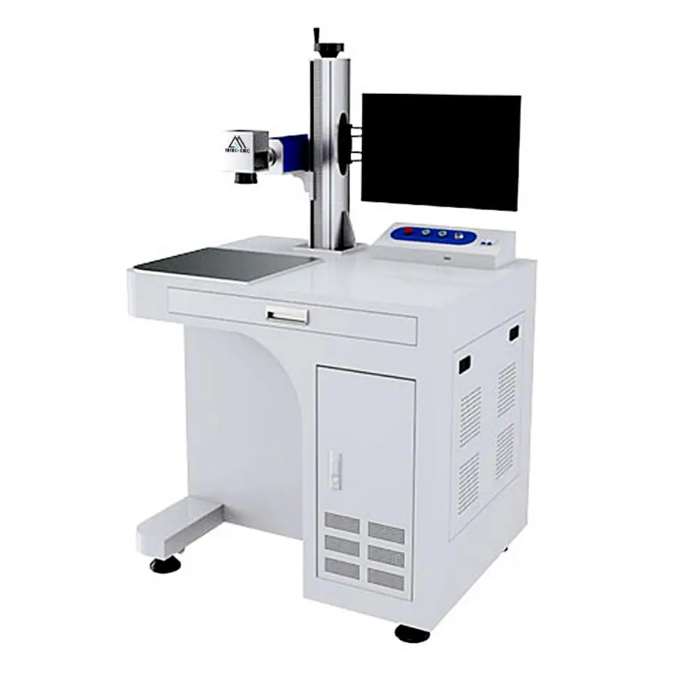 Heiße Verkäufe Desktop Raycus Faserlaser Kennzeichnung Maschine für Metall Stahl Aluminium Gravur mit 20w 30w 50w 60w Laser Marker