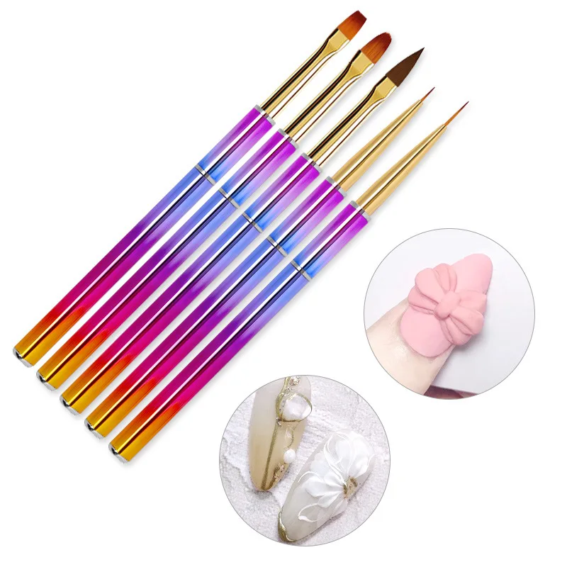 

Nail Art Brushes Nail Art Extension Painting Manicure Tool Builder Gel Brush UV LED