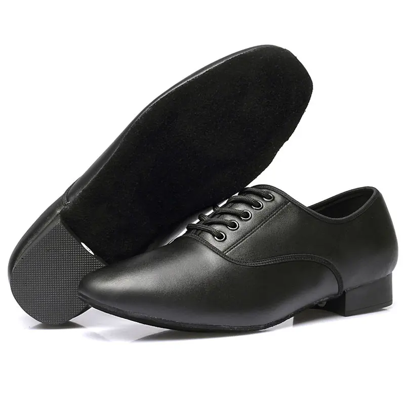 Zapatos de baile de Salsa para hombre, zapatillas de baile latino, piel auténtica, suela suave, Tango, salón de baile, modernas, adultos