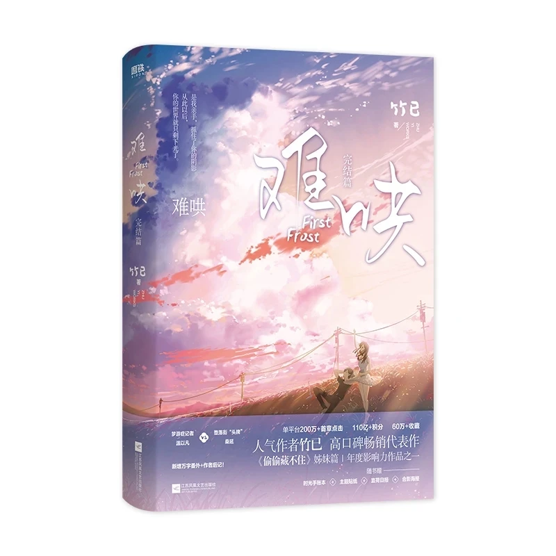 2 livros novo primeiro geada chinês oficial ficção livro zhu yi obras volume 1 + 2 nan hong romance juventude moderna romances