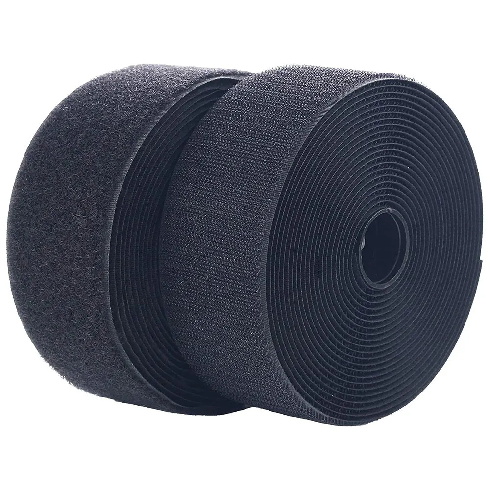 12Meter Sew on Hook and Loop Strips Fastening Nylon Fabric Tape Non-Adhesive Back Nylon Strips Fabric Fastener Interlocking Tape