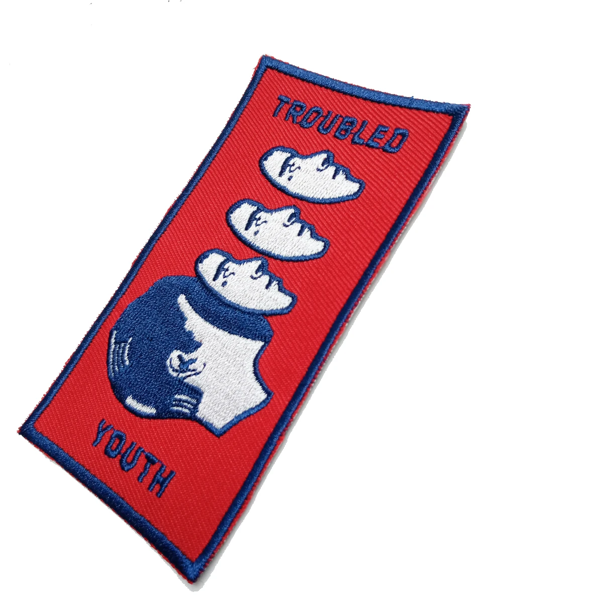 Troubled Youth Embroidery Patches Face Iron on Patches for Clothes Hats Bags Jackets Fashion Cool Hippie Art Badges DIY