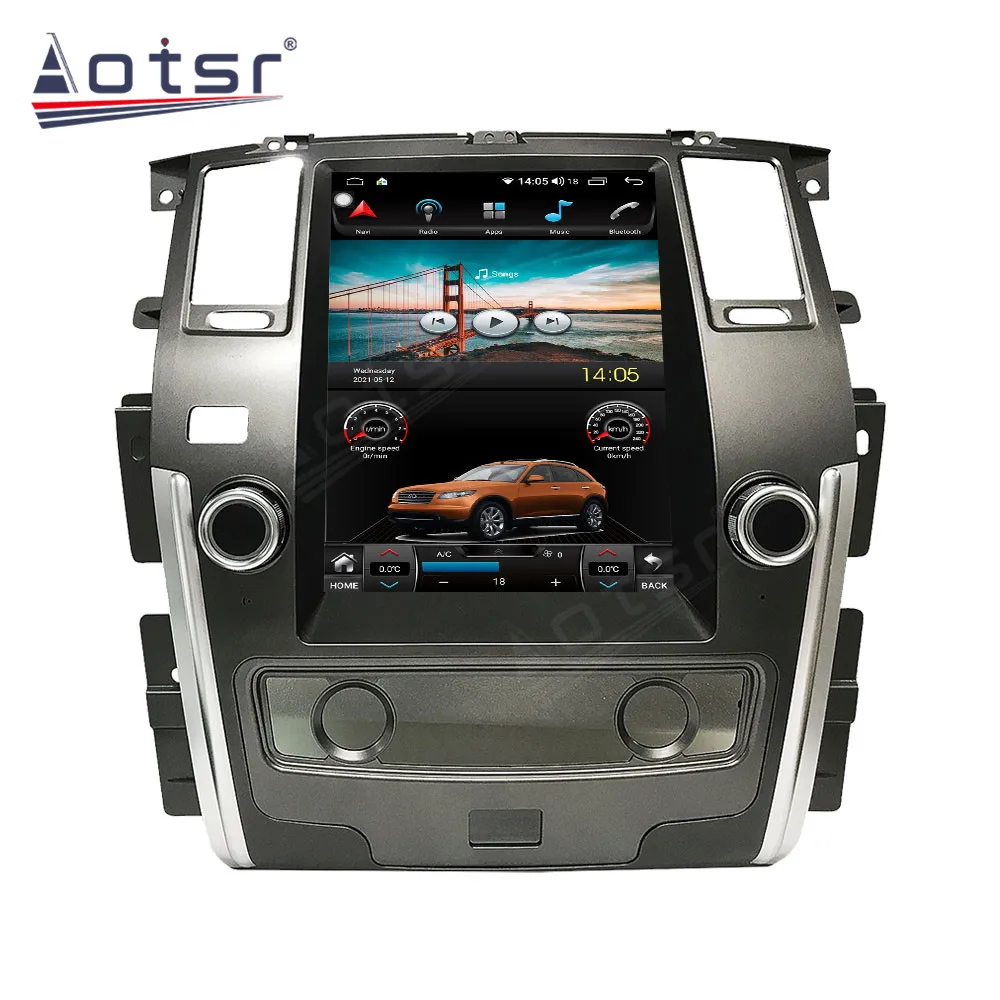 Android Multimedia Player For Nissan Patrol 2010 - 2018 Car Radio Video Recorder Tesla GPS Navigation Head Unit No 2Din 2 Din HD